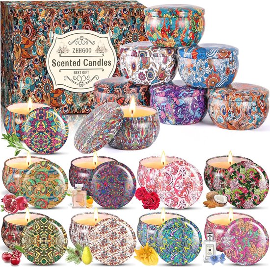 16 Stuks Geurkaarsen Cadeau Voor Vrouwen - Natuurlijke Sojawas - Perfect Voor Verjaardagen, Moederdag, Valentijnsdag En Kerstmis