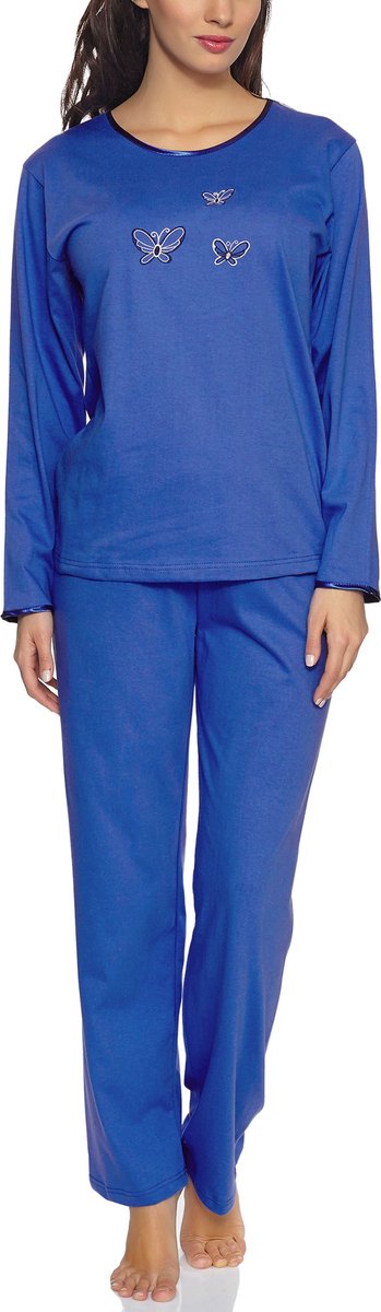 Merry Style Dames Pyjama - Lange mouwen - Lange broek - Katoen - MS-DR-Malwa-PJ - Korenbloem (Lange mouwen) - XL