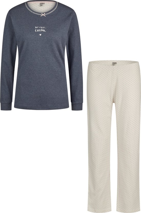 By Louise Set pyjama d'hiver pour femme Long Interlock Blauw - Taille L