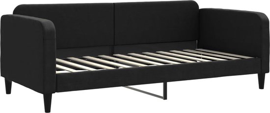 Canapé-lit The Living Store 90x200 cm tissu noir - Canapé-lit - Canapé-lit - Lit double - Lit de repos - Canapé-lit noir