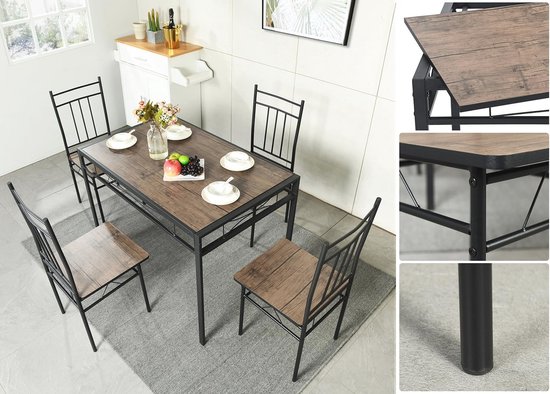 Set 4 beige stoffen stoelen voor de eetkamer - ROBINE | ID Market