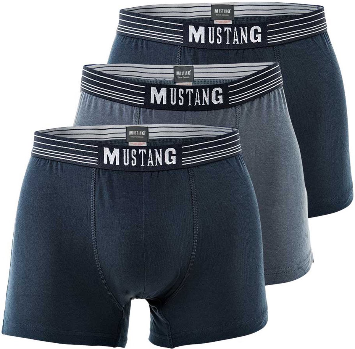 Mustang Boxershorts Retroshorts True Denim 3er Pack Set van 3