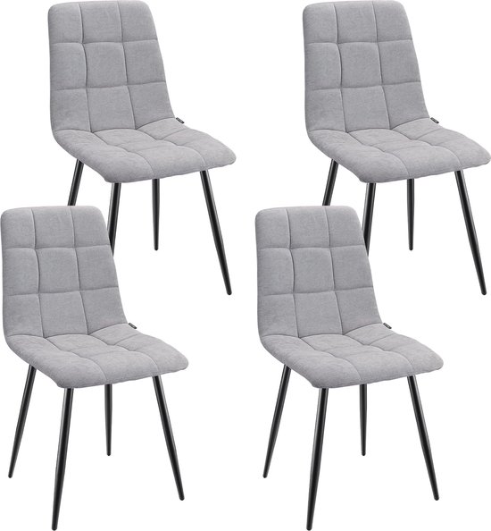 buybyroom Set van 4 eetkamerstoelen, eetkamerstoelen met armleuning