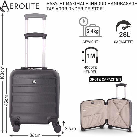 Bagage Cabine 45x36x20 pour Easyjet Sac à Dos Voyage Cabine Avion Femme