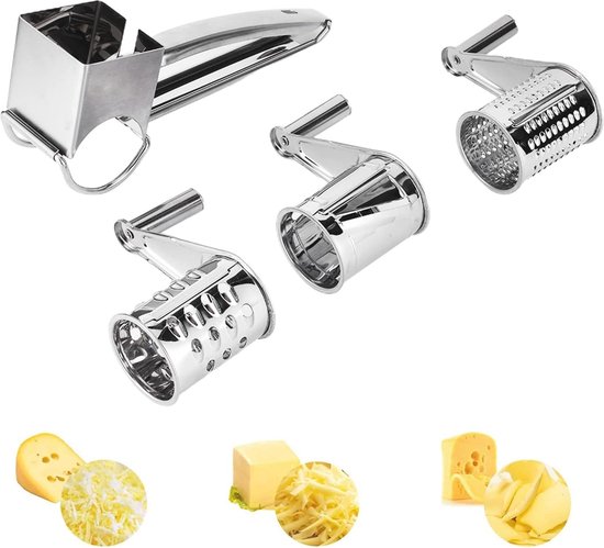Handmatige Roterende Aardappelrasp Keukenmandoline Groentesnijder Met 3 Kale Messen Gemakkelijk Te Gebruiken Groen 604477353