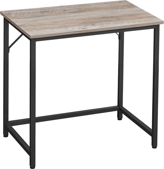 WOLTU TSB03whe Bureautafel Computertafel in spaanplaat en staal,Werktafel kantoortafel 80x60x70cm,Lichteiken Wit