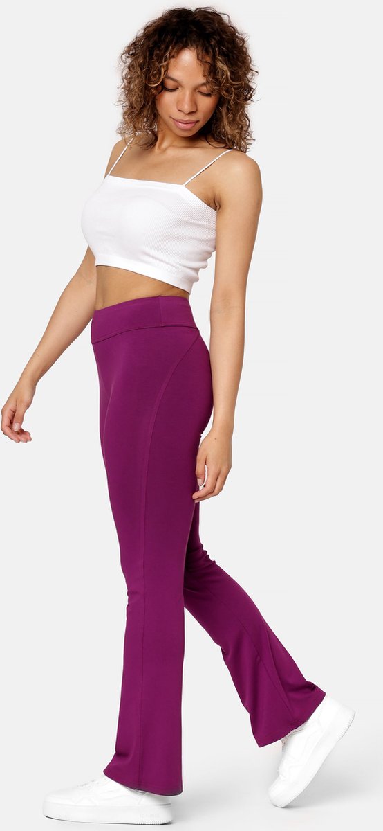 Bellivalini Dames Yogabroek - Sport - Vrijetijdsbroek - Lang - Viscose - Sportbroek - BLV-BLV50-277-YPF - Fuchsia - XS van Bellivalini — afbeelding 4