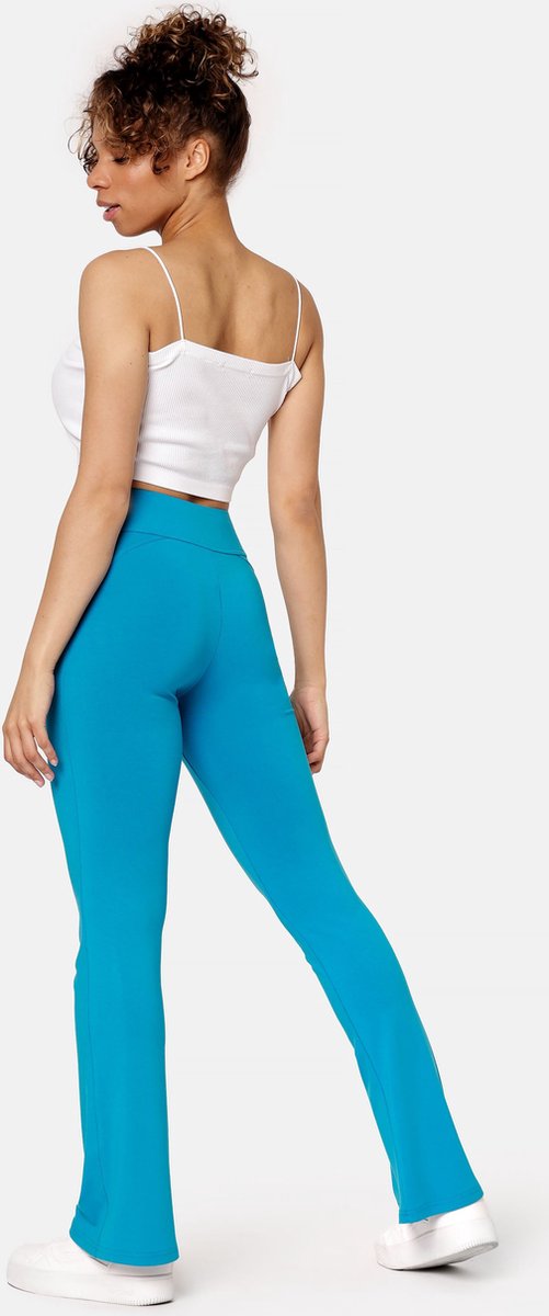 Bellivalini Dames Yogabroek - Sport - Vrijetijdsbroek - Lang - Viscose - Sportbroek - BLV-BLV50-277-YPF - Blauw - S van Bellivalini — afbeelding 3