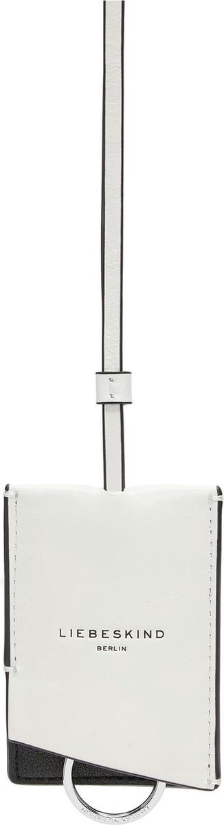 LIEBESKIND BERLIN Leren Sleutelhanger Chudy Paper Touch Crinkle Keyholder Arctic Wit