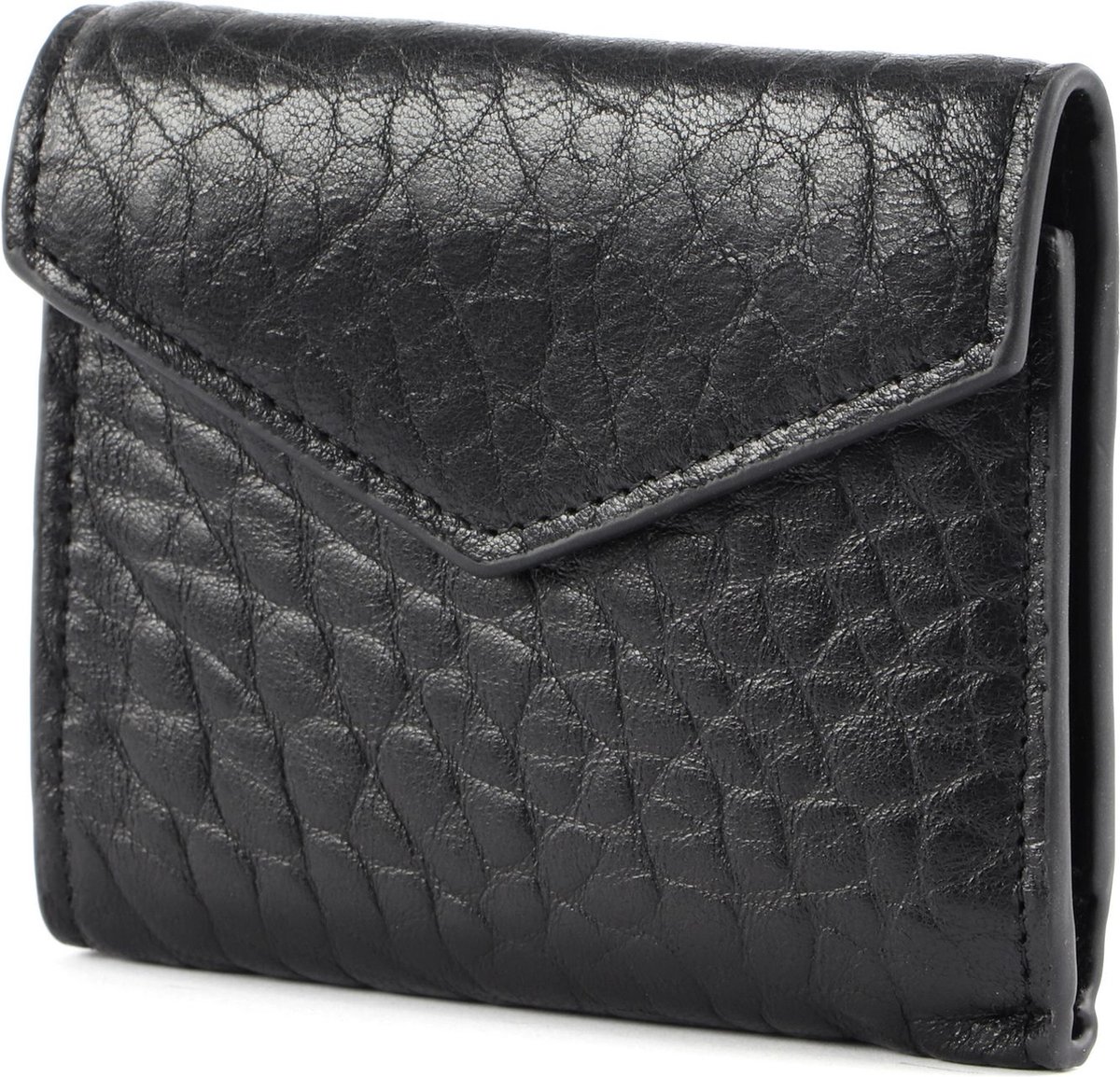 FREDsBRUDER Leren Portemonnee Kelia Envelope Wallet Black Zwart