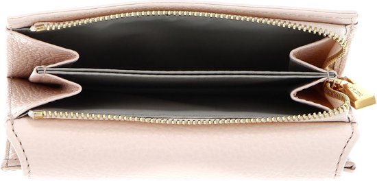 COCCINELLE Cuir Porte-monnaie Wallet Grained Leather Creamy Pink Rose