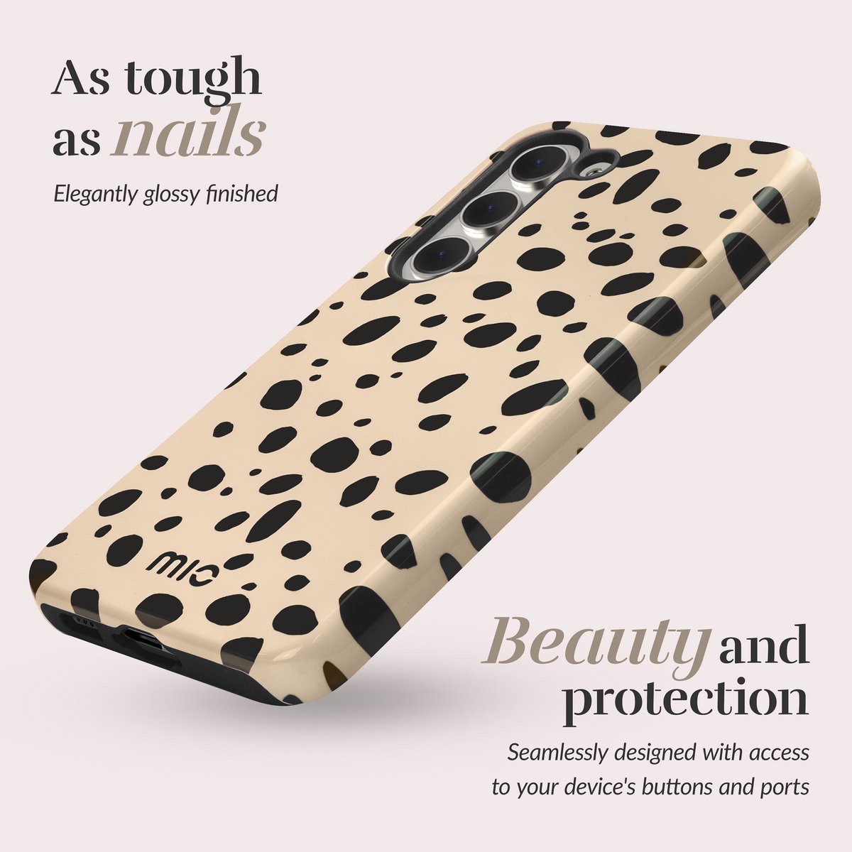 MIO by Mobilize Hoesje | Geschikt voor Samsung Galaxy S24 FE | Compatibel met MagSafe | Hard Shell Back Cover | Spots