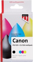 Inktcartridge Quantore alternatief tbv Canon PGI-525+CLI-526 2 zwart + 3 kleuren