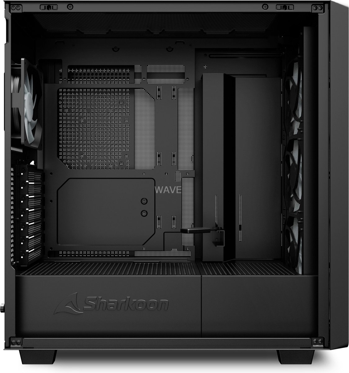 Sharkoon Rebel C70M Rgb Full Tower Zwart, Hout behuizing - afbeelding 8