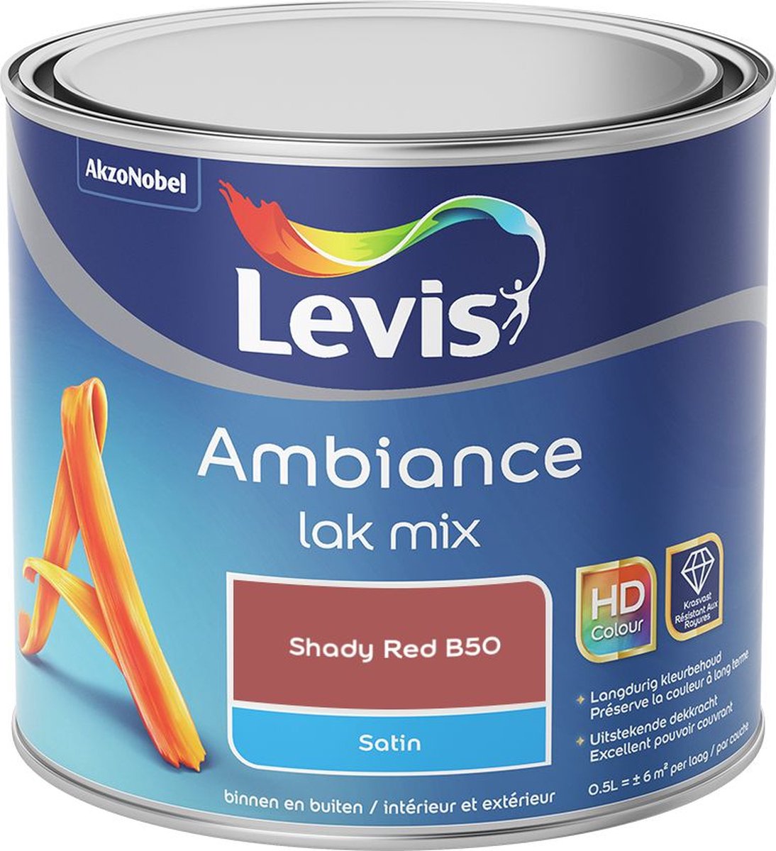 Levis - Ambiance Lak Satin Mix - Shady Red B50 - 0,5 L