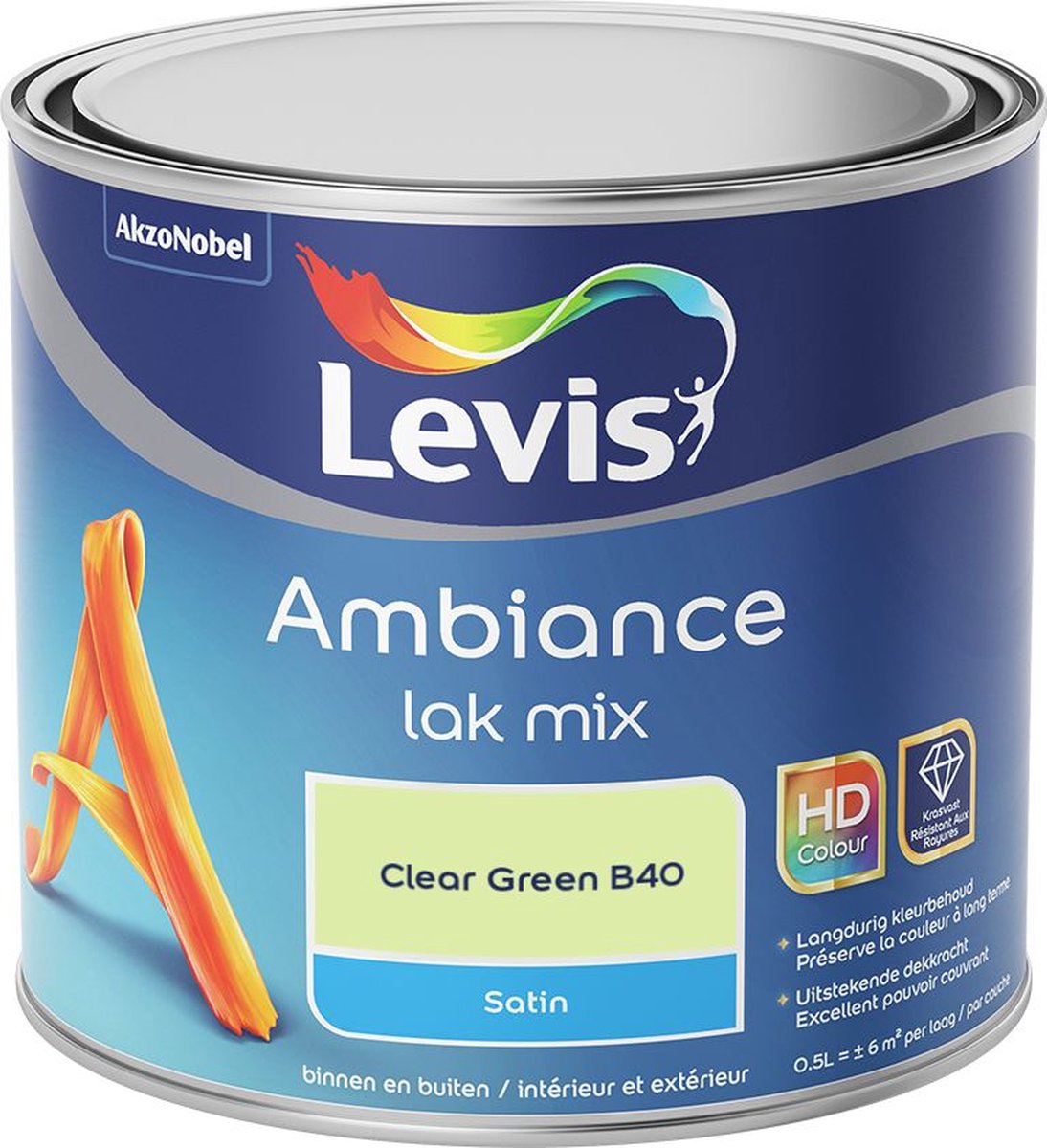 Levis - Ambiance Lak Satin Mix - Clear Green B40 - Mengverf - 0,5 L