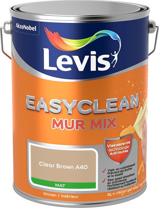 Levis EasyClean - Mur Mat Mix - Brun Clair A40 - 5L