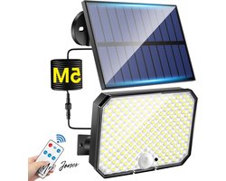Mrs. Jones Lamp op zonne-energie bewegingsmelder 190 leds 1500 lm zonnelamp voor buiten 3 modi + afstandsbediening verlichting voor buiten zonne-energie 2200 mAh zonnelamp voor buiten IP65 - aanbieding korting eco-vriendelijk energiebesparend .