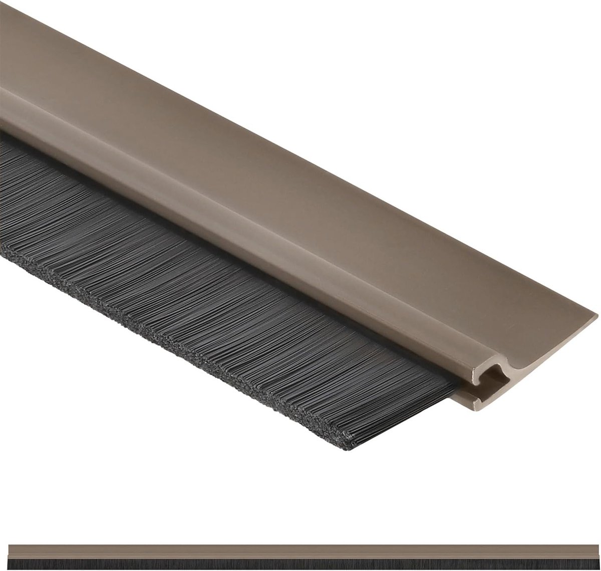 Zelfklevende Tochtstrip met Borstel - 100 cm Duurzame Deurafdichting voor Stof- en Tochtpreventie