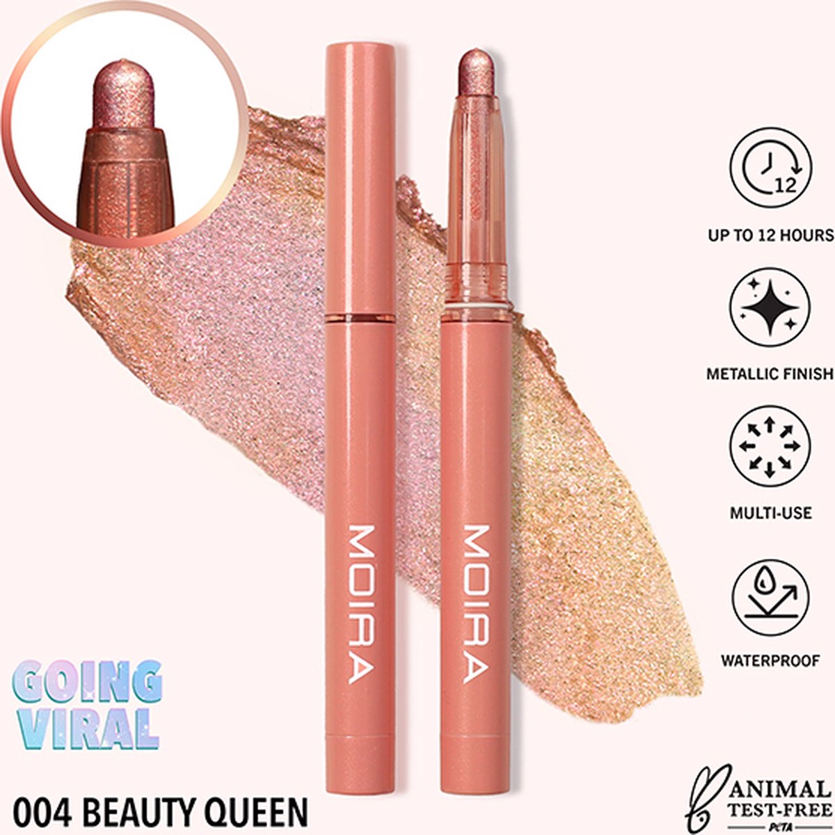 Moira Stellar Glaze Stick Eyeshadow 004 Beauty Queen