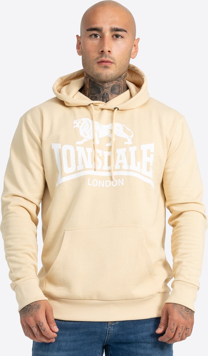 Lonsdale-hoodie Sherborne sweatshirt met capuchon normale pasvorm Beige