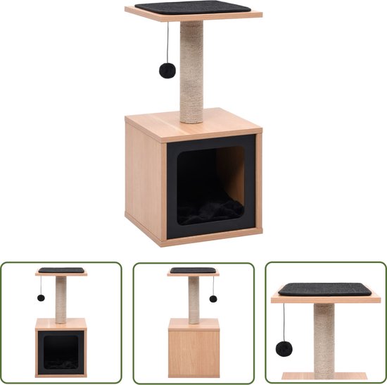 FUKUMARU Kattenhuis van berkenhout, 39 x 30 x 46 cm, multifunctioneel wandmeubel voor katten, elegant design, doe-het-zelf FUKUMARU Kattenhuis van berkenhout, 39 x 30 x 46 cm, multifunctioneel wandmeubel voor katten, elegant design, doe-het-zelf