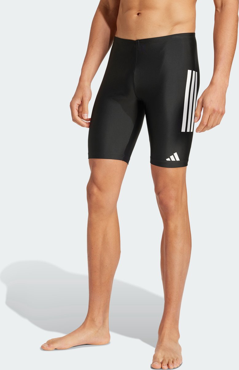 adidas Performance 3 - Stripes Zwembroek 8 - inch - Heren - Zwart — afbeelding 7