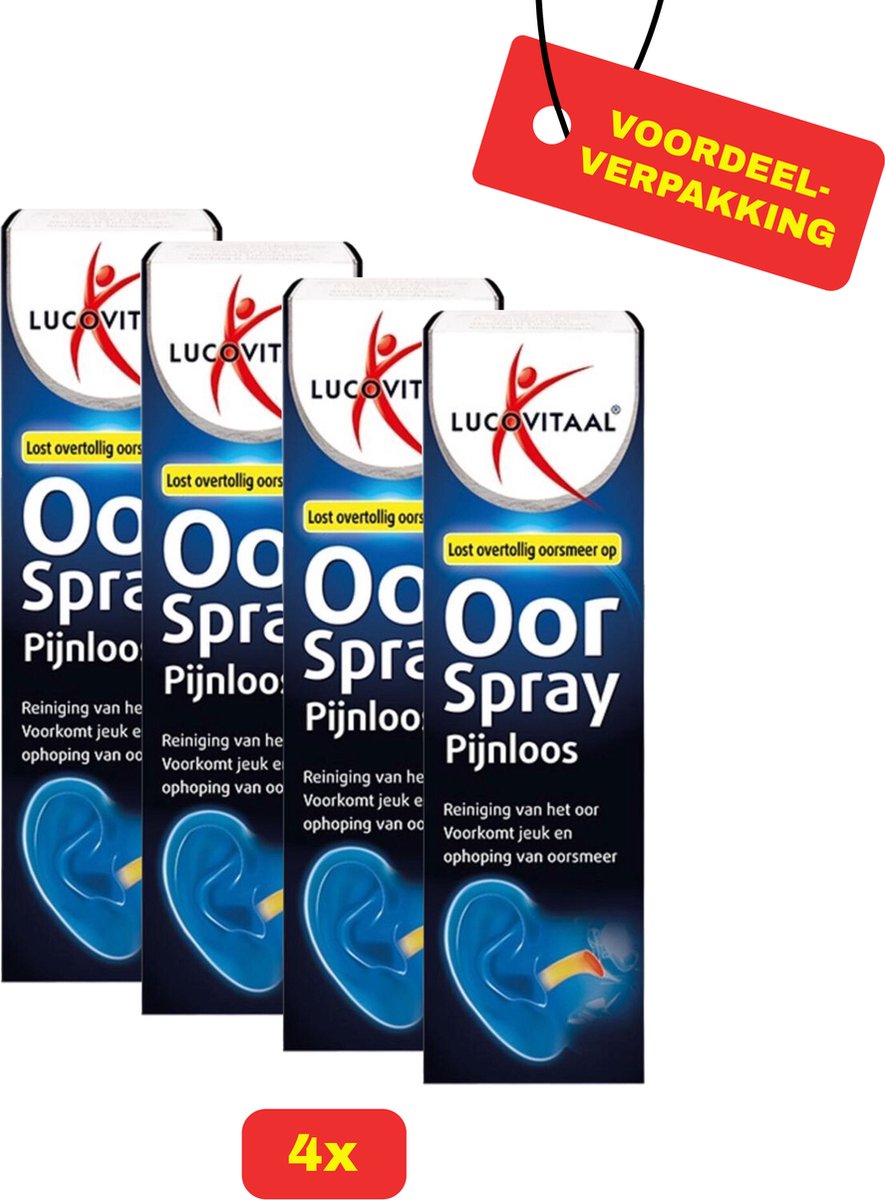 Goedkoopste 4X Lucovitaal Oorspray Pijnloos- Voordeelverpakking!!