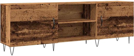 Meuble TV vidaXL - 150 x 30 x 50 cm - Couleur bois ancien - Meuble TV - Meuble TV en bois - Table TV Vintage - Meuble Médias