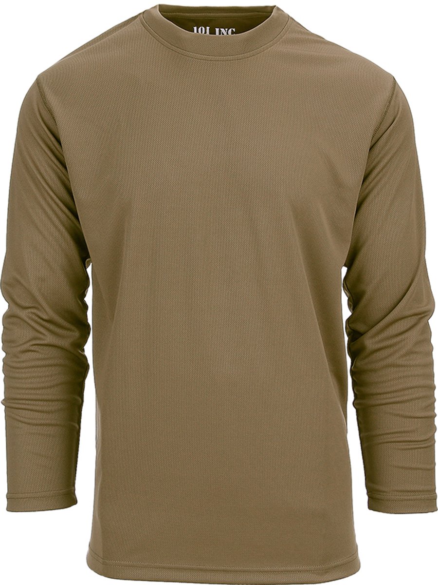 101 INC - Tactical t-shirt Quick Dry long sleeve (kleur: Coyote / maat: XL)