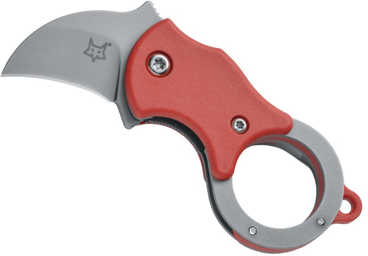 Fox Zakmes Mini-Ka Folding Red w. Sandblast Blade