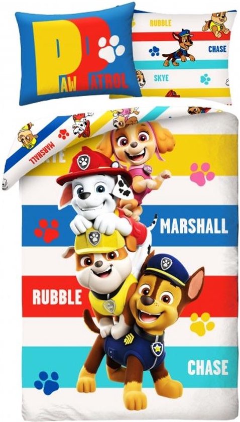 Paw Patrol dekbedovertrek dog tower 140 x 200 cm katoen