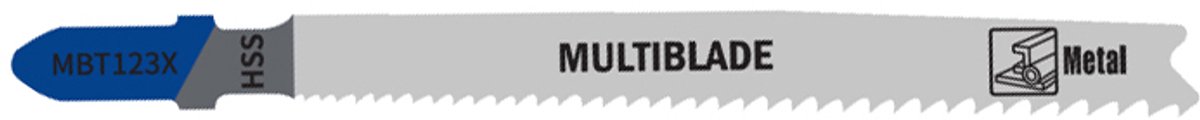 Multiblade Decoupeerzaagblad HSS MBT123X Aluminium 100mm