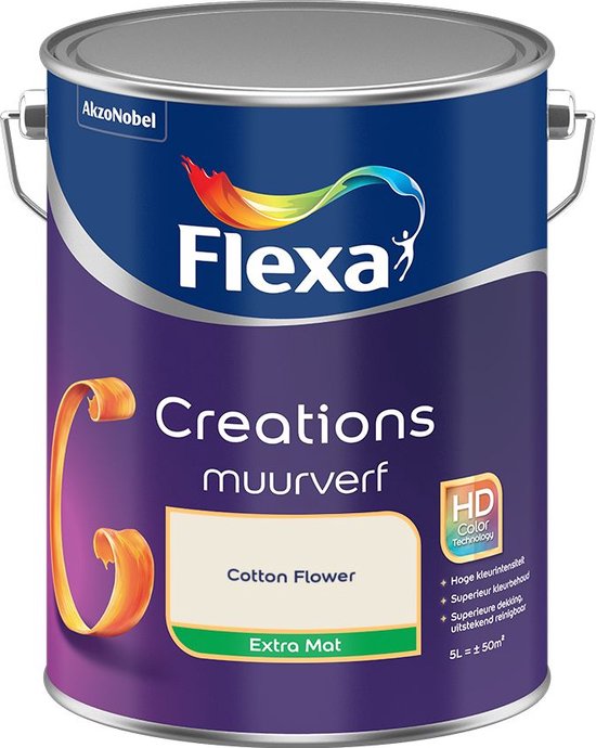 Flexa - Creations Muurverf Extra Mat - Cotton Flower - Creations - Mengverf - 5 L