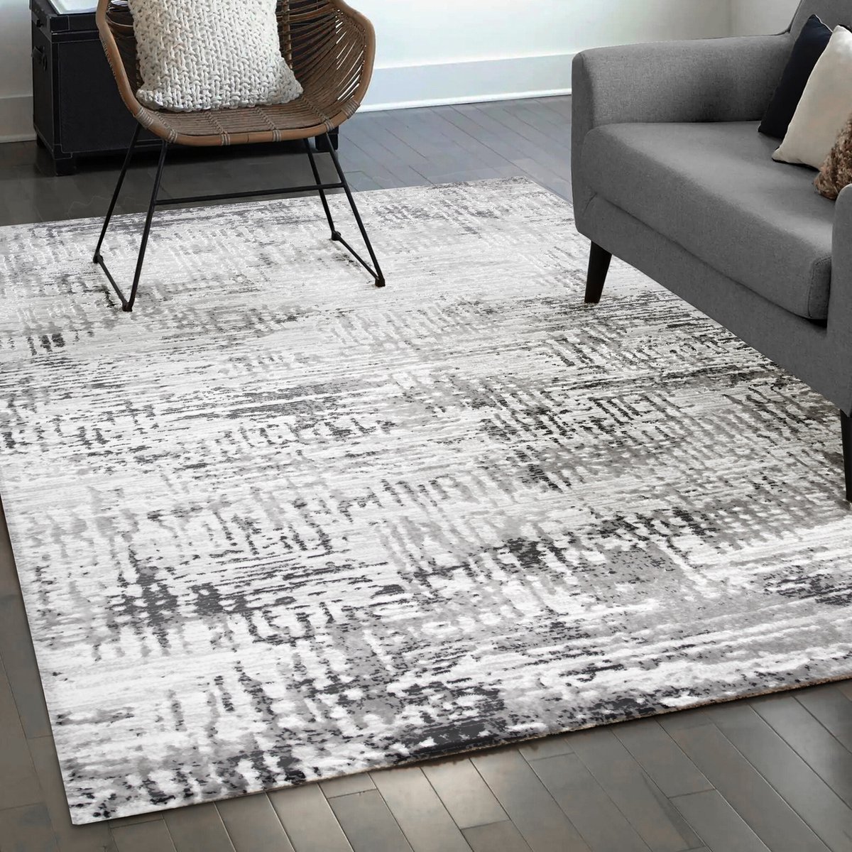 Muratap Fashion Relax Molde Laagpolig Vloerkleed Lichtgrijs- 80x150 CM