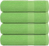 vidaXL - Serviettes de bain - 4 - pcs - 100x150 - cm - 360 - g/m² - 100% - coton - vert pomme