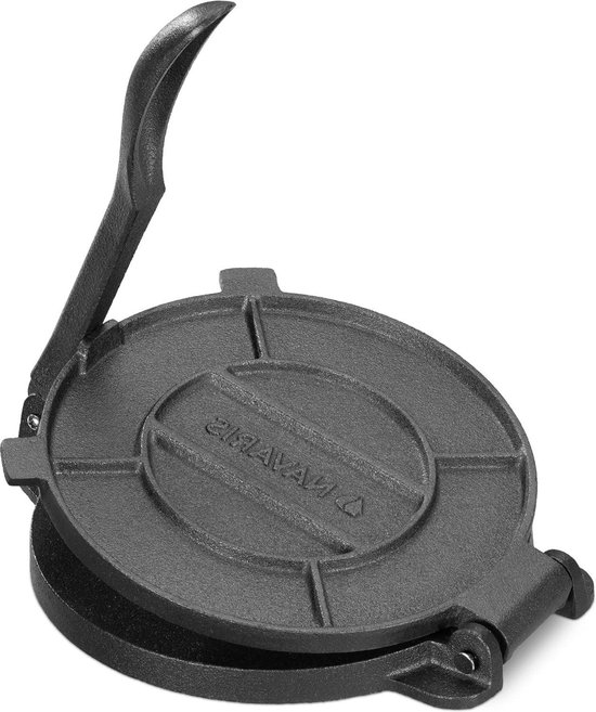 Uno Casa Gietijzeren tortillapers 20 cm - bundel koekenpan voor Roti / Comal Pan, Tawa / Dosa Pan Pataconera, Comales para Tortillas