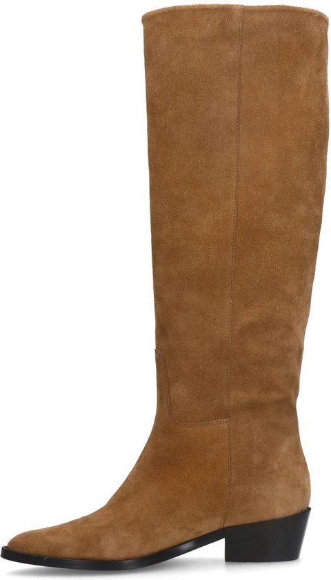 Manfield - Bottes hautes en daim marron - Taille 38