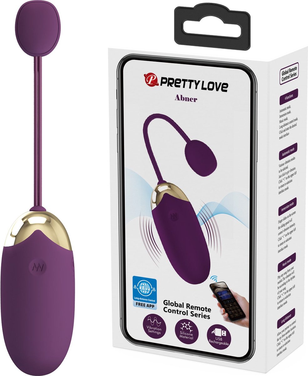 Goedkoopste PRETTY LOVE - Abner, Mobiele APP Langeafstandsbediening 12 trilfuncties - USB