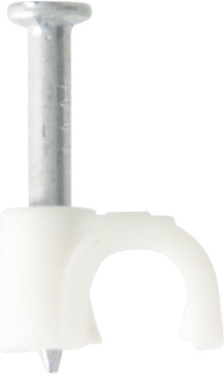 Plieger - kabelclip - rond - wit - 4 mm (25 stuks)