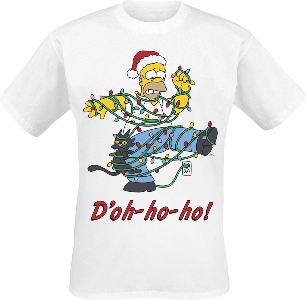The Simpsons Ho Ho Doh Heren T-shirt - wit - L