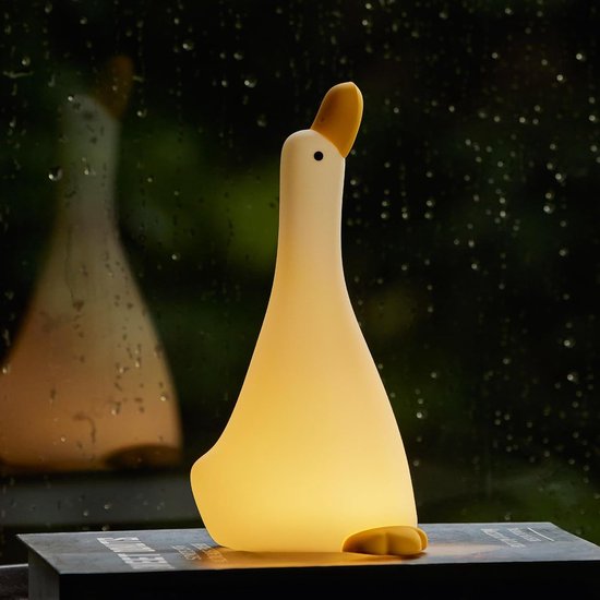 KCVV Klein Eendje Nachtlampje-Schattig Dierennachtlampje-Nachtlampje-Nachtlampje Kinderen-Bedlampje-Food Grade Siliconen-Timer-warm Licht-Wit van KCVV — afbeelding 4