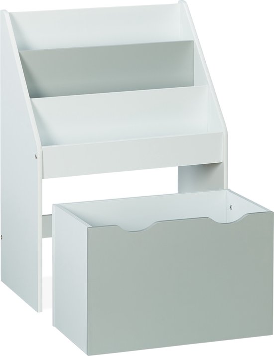 speelgoedkast 3 vakken - 70x50,5x28 cm - kinderkast op wielen - opbergkast kinderen