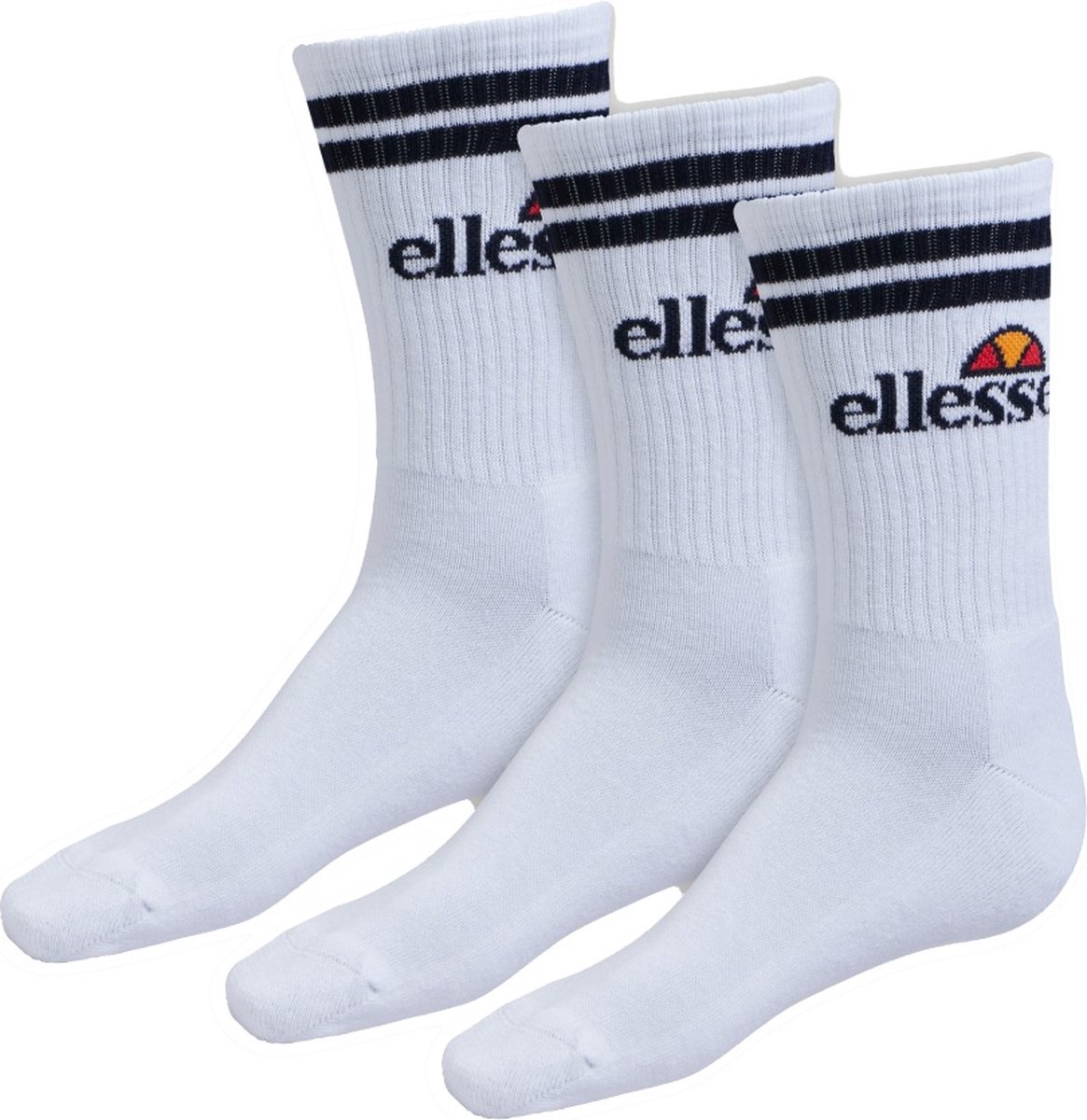 Ellesse Pullo 3 Units Quarter Korte Sokken 3 Paren Wit