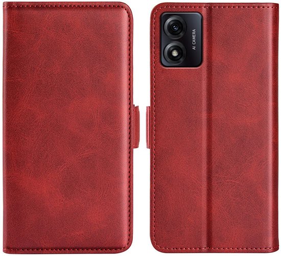 Étui Flip Book Cuir Synthétique Pour Motorola Moto E13 - Protection Slimer Avec Charge Sans Fil Qi