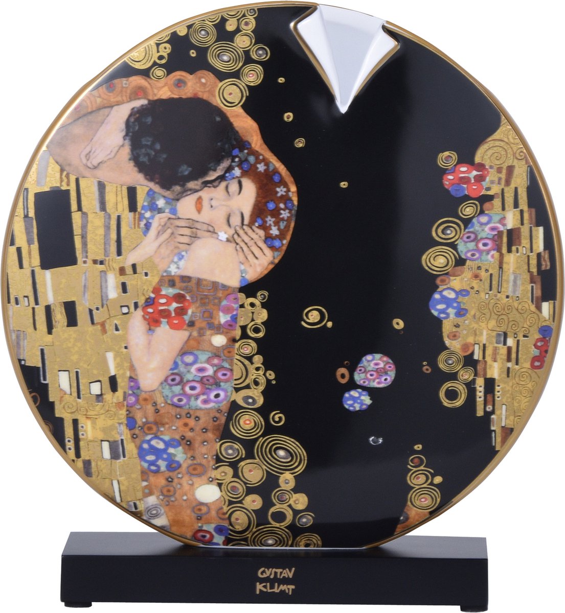Goebel - Gustav Klimt | Vaas De Kus & De levensboom | Porselein - 22cm - met echt goud