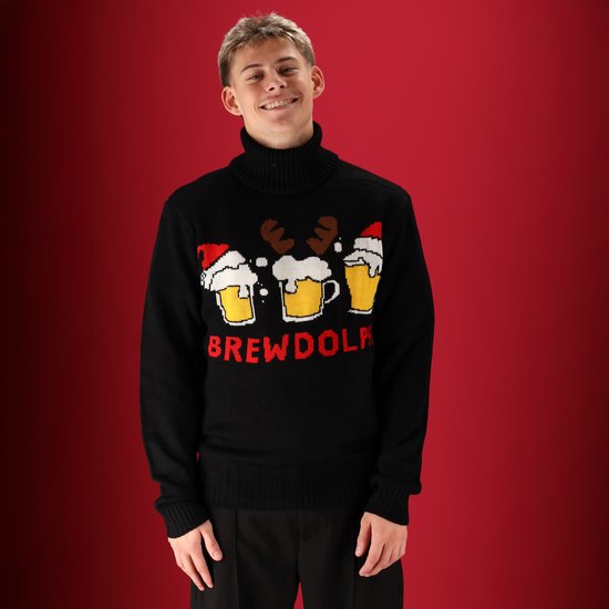 Jack & Jones Heren Kersttrui JJXMAS SNOWBALL Blauw/Rood | Underwear District