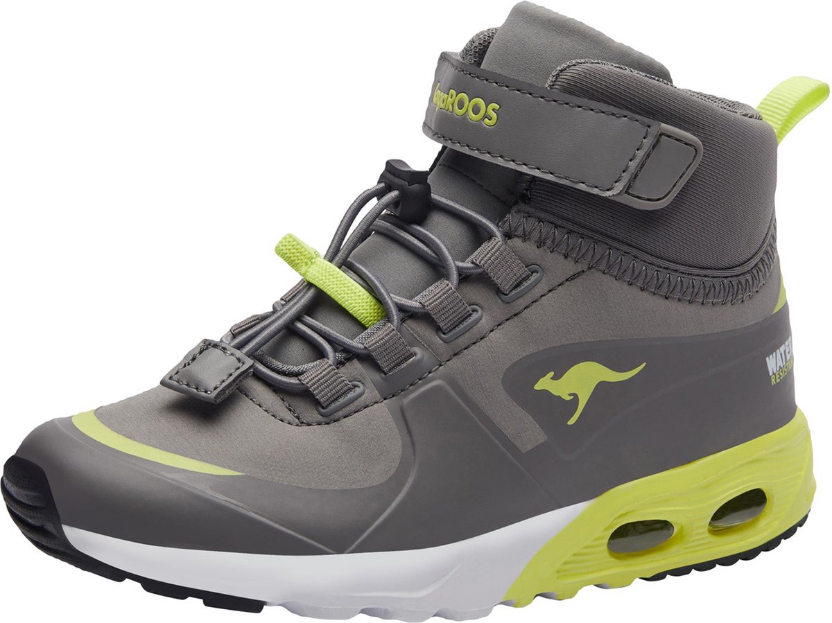 KangaROOS KX-Hydro High-Top Kids Unisex Sneaker Waterdicht 18598 grijs/limoen
