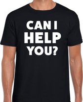 Can i help you beurs/evenementen t-shirt zwart heren S