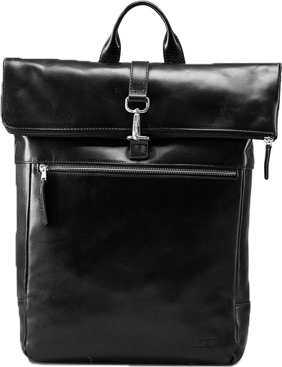 STILORD Bryn XL Leather Backpack with Laptop Compartment Vintage Backpack for 16 inch MacBooks Notebooks Leather Work Bag Travel Bag for Women Men in Genuine Leather Color:Black, Black, L, Rucksack